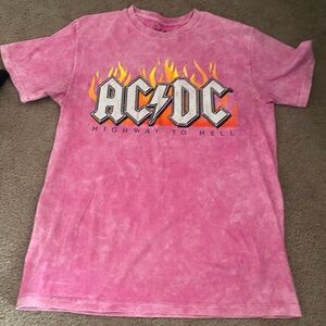 AC/DC Pink and Orange Kids Tee